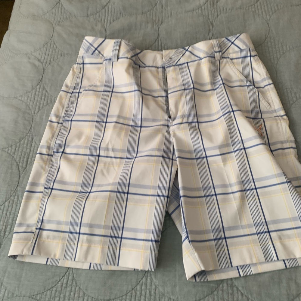 Puma Blue and White Flat Front Shorts